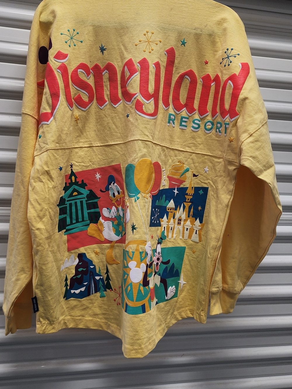 Disney Parks Spirit Jersey Adult  Medium Play in The Park Long Sleeve Yellow